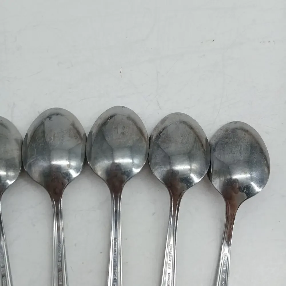 8X Tsp TOWLE Supreme STUART SHELL Stainless Teaspoons